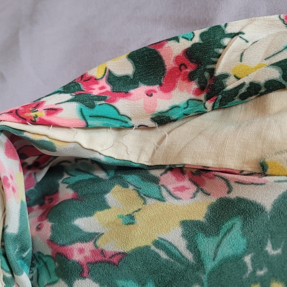 Vintage Floral Kimono Style Dressing Robe - Picture 12 of 13